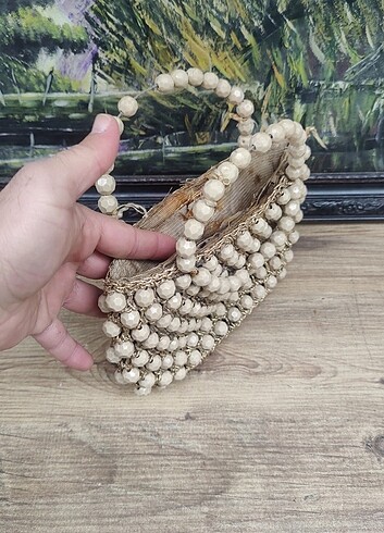 Çok eskilerden antika kadın çantası  - Görsel 6