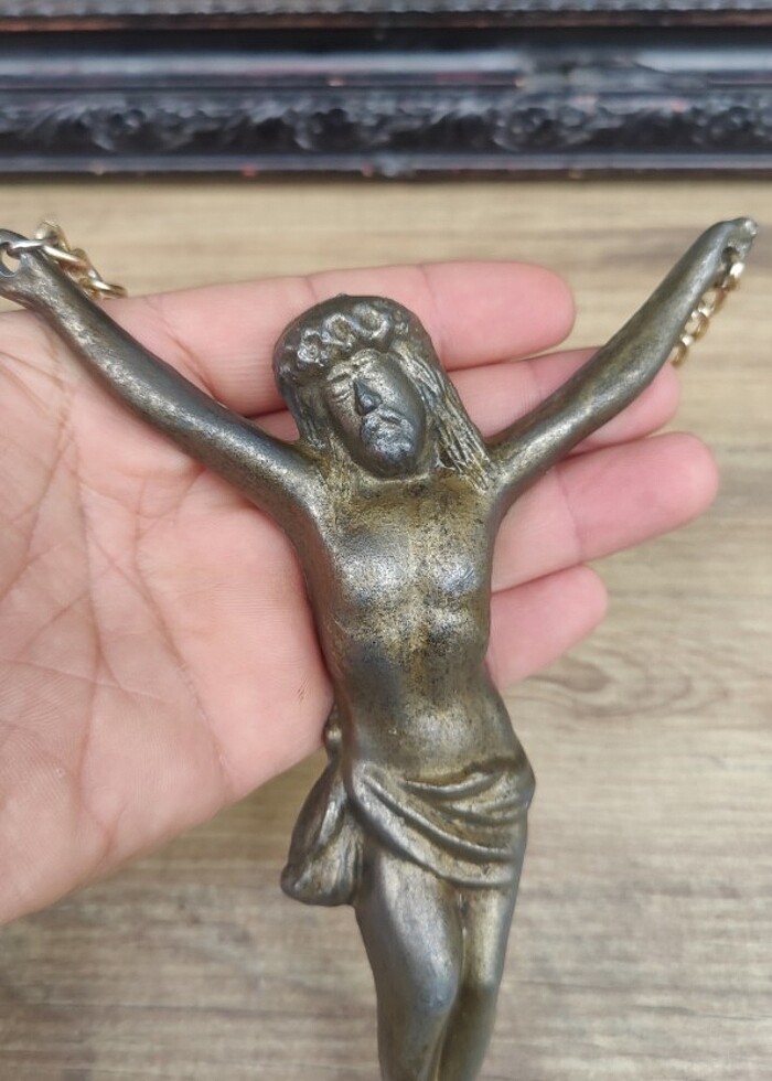 Avrupa döküm Nasıralı Hz İsa ikona  - Görsel 4