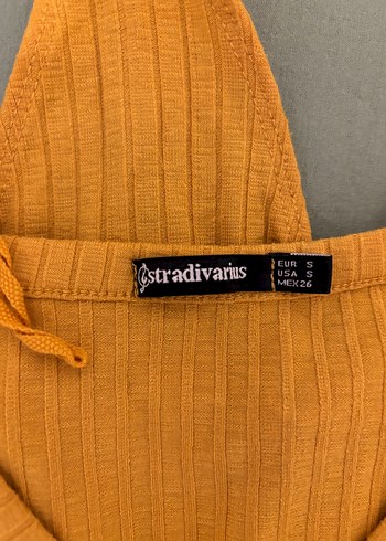 Sarı V Yaka Düğmeli Triko Bodysuit - Görsel 4