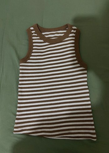 Fitilli Askılı crop top - Çizgili - Görsel 4