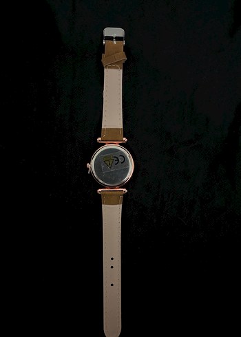 Kahverengi Kordonlu Rose Gold Kadın Kol Saati - Görsel 5