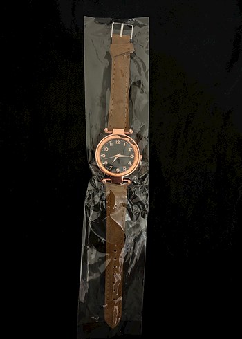 Kahverengi Kordonlu Rose Gold Kadın Kol Saati - Görsel 6