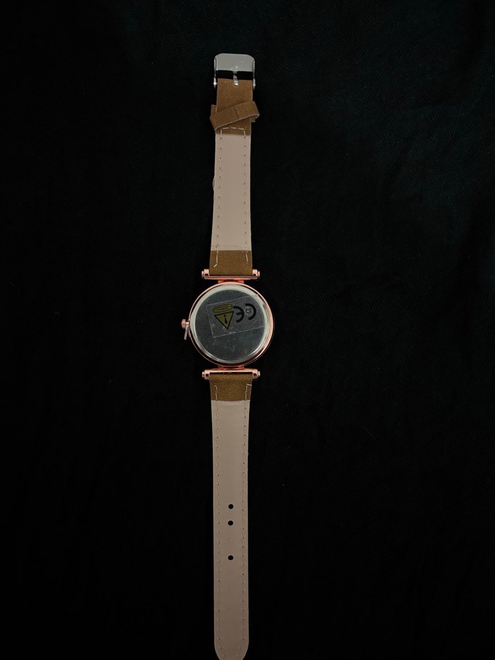 Kahverengi Kordonlu Rose Gold Kadın Kol Saati - Görsel 5