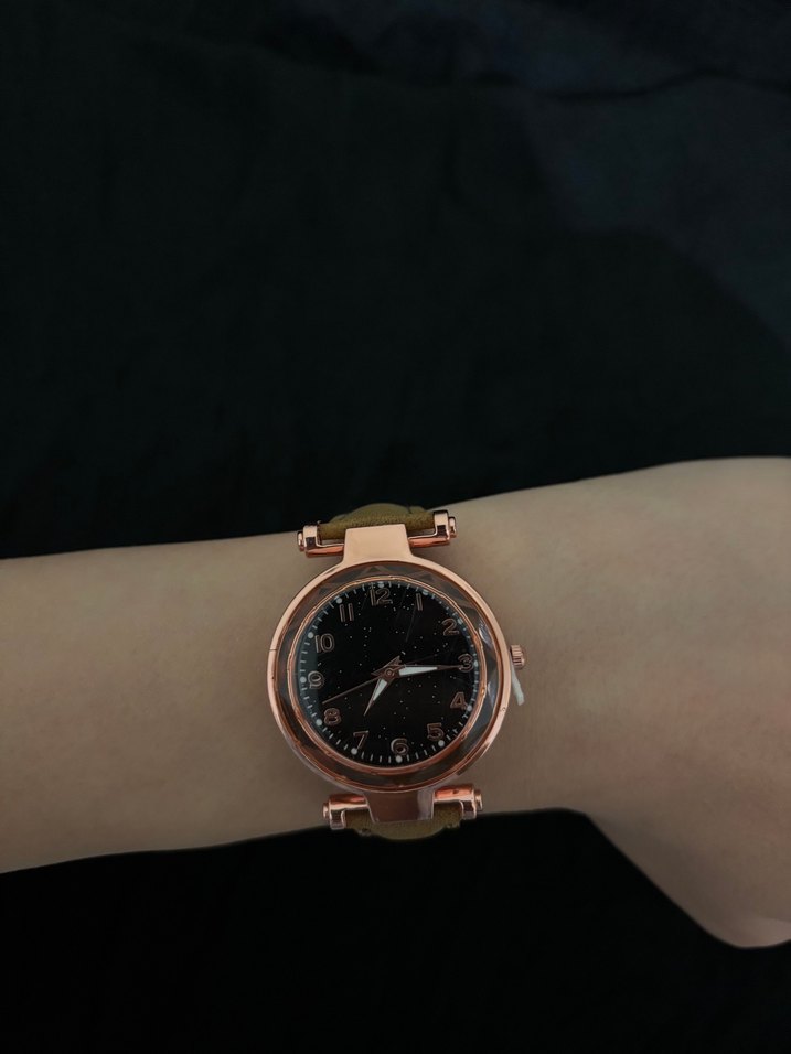 Kahverengi Kordonlu Rose Gold Kadın Kol Saati - Görsel 4