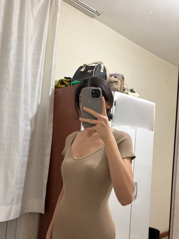 Kahverengi Elbise - Görsel 3