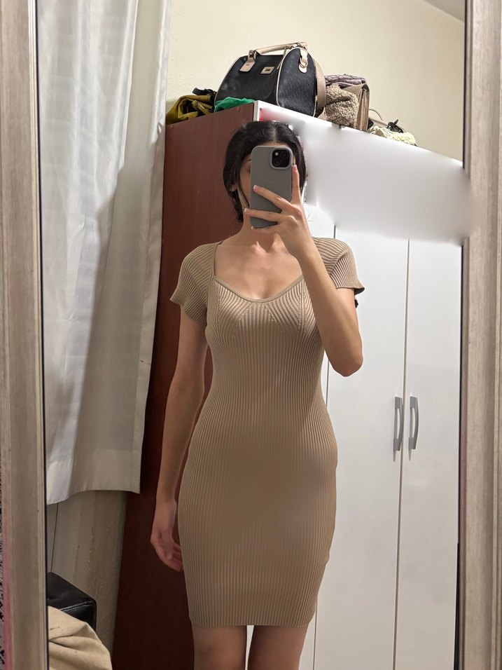 Kahverengi Elbise - Görsel 2