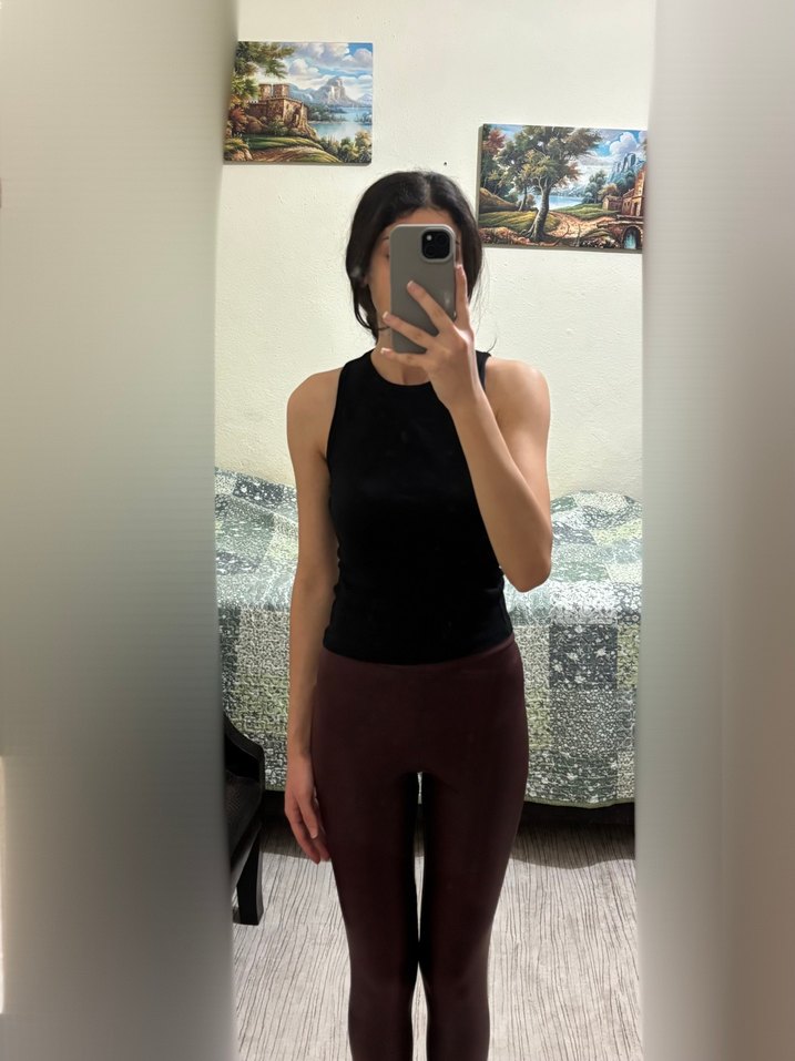 Bordo Deri Tayt - Görsel 2