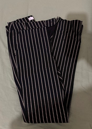 Mango Siyah Çizgili Cigarette Pantolon - Görsel 5