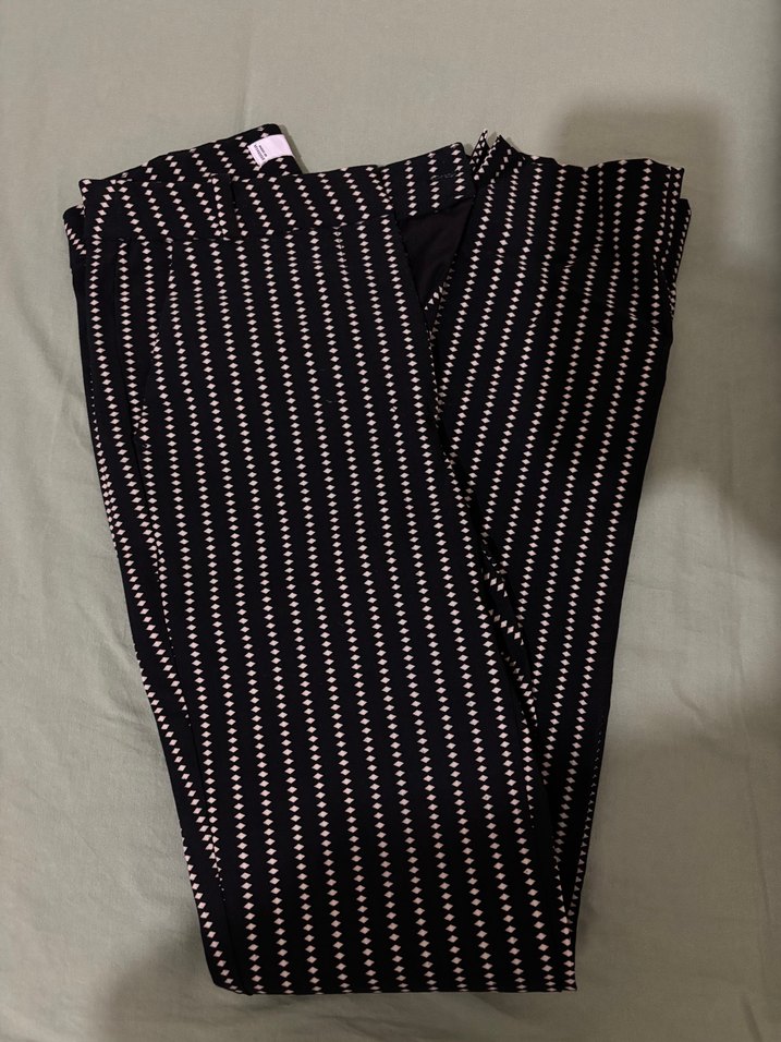 Mango Siyah Çizgili Cigarette Pantolon - Görsel 5