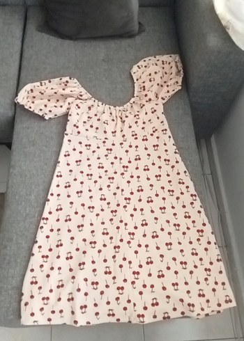 LC Waikiki Kiraz Desenli Elbise