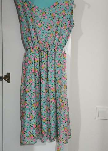 Çiçek Desenli Uzun Hamile Elbisesi - Görsel 3