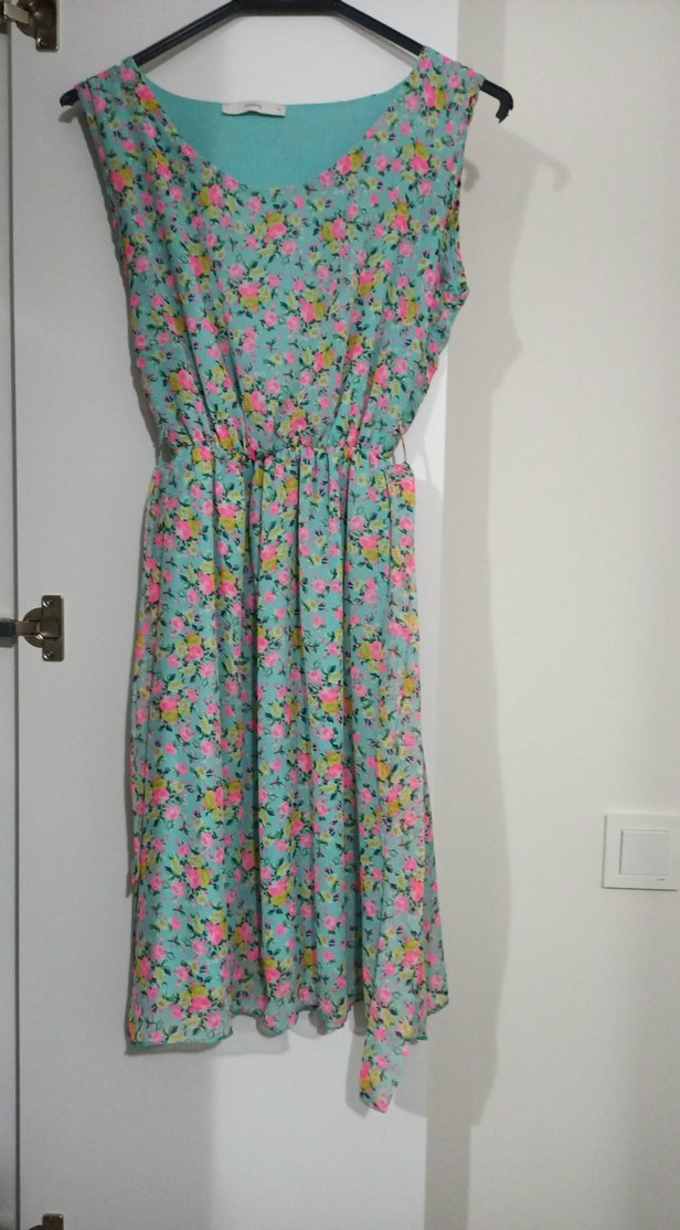 Çiçek Desenli Uzun Hamile Elbisesi - Görsel 3