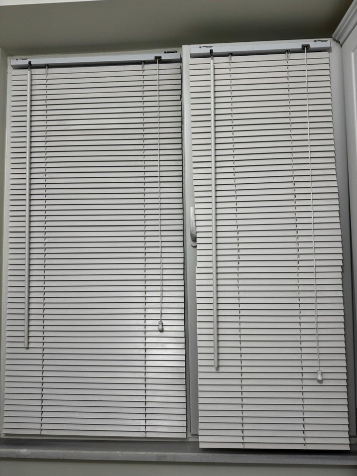 Beyaz Çizgili Modern Perde jaluzi perde - Görsel 3