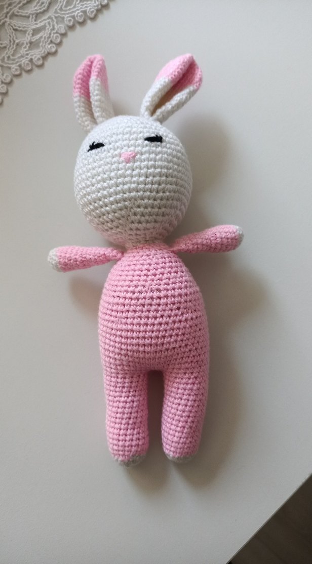 Pembe ve Beyaz Tavşan Diş Kaşıyıcı ve Oyuncak Seti - Görsel 2