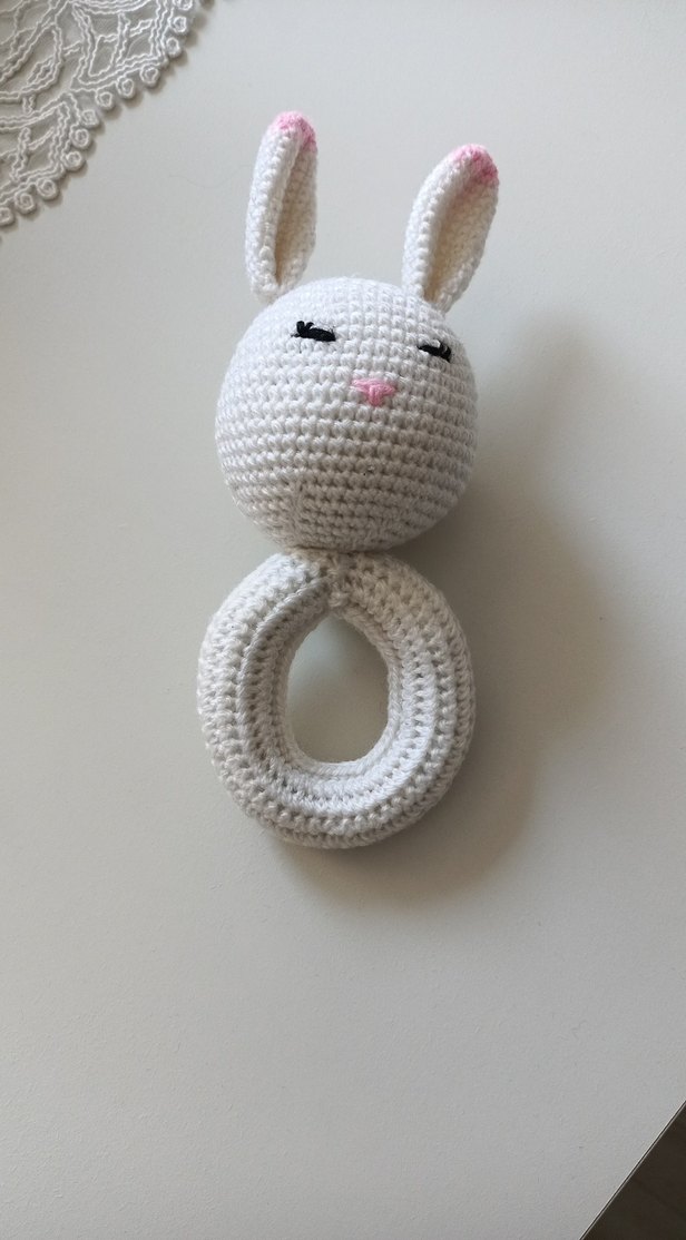 Pembe ve Beyaz Tavşan Diş Kaşıyıcı ve Oyuncak Seti - Görsel 3