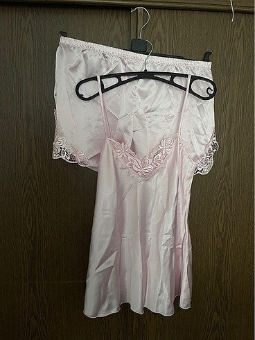 l Beden Saten Şortlu Pijama Set