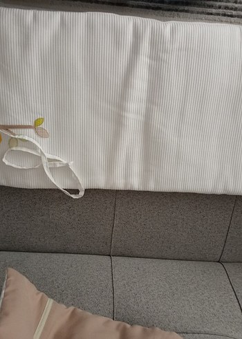 Nakışlı Beyaz ve Gri Çocuk Uyku Tekstili - Görsel 4