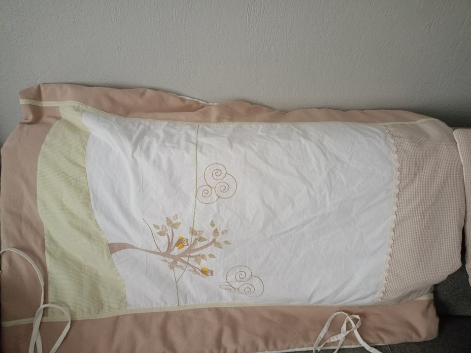 Nakışlı Beyaz ve Gri Çocuk Uyku Tekstili - Görsel 2