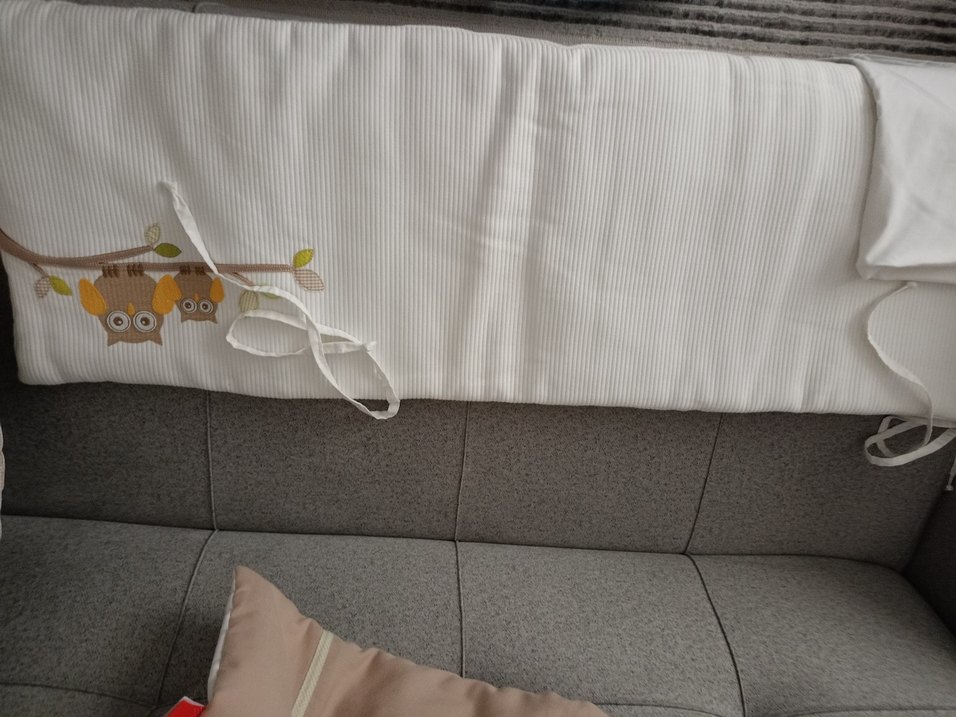 Nakışlı Beyaz ve Gri Çocuk Uyku Tekstili - Görsel 4