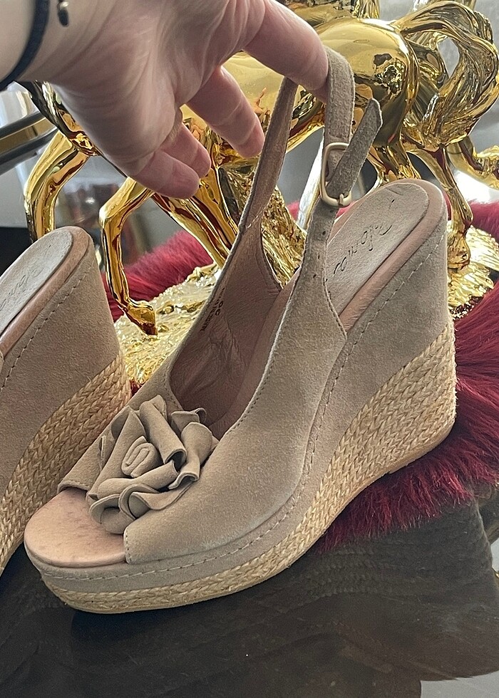 Hakiki deri platform şık ayakkabı 39 no - Görsel 5