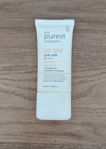 The Purest Solutions SPF 50 Güneş Kremi sayılı kullanıldı veyeni