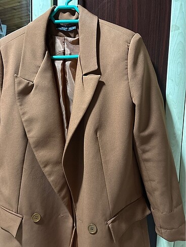 s Beden turuncu Renk Kiremit rengi blazer