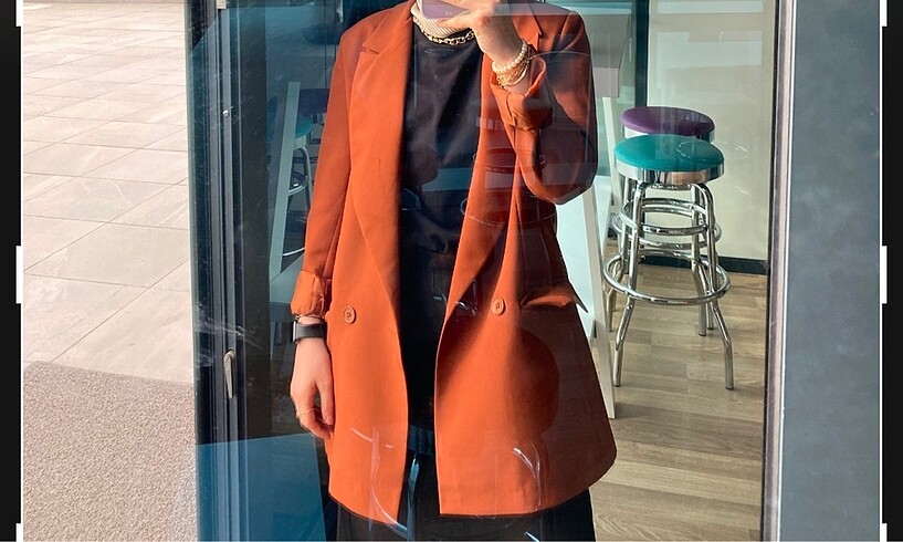 Kiremit rengi blazer