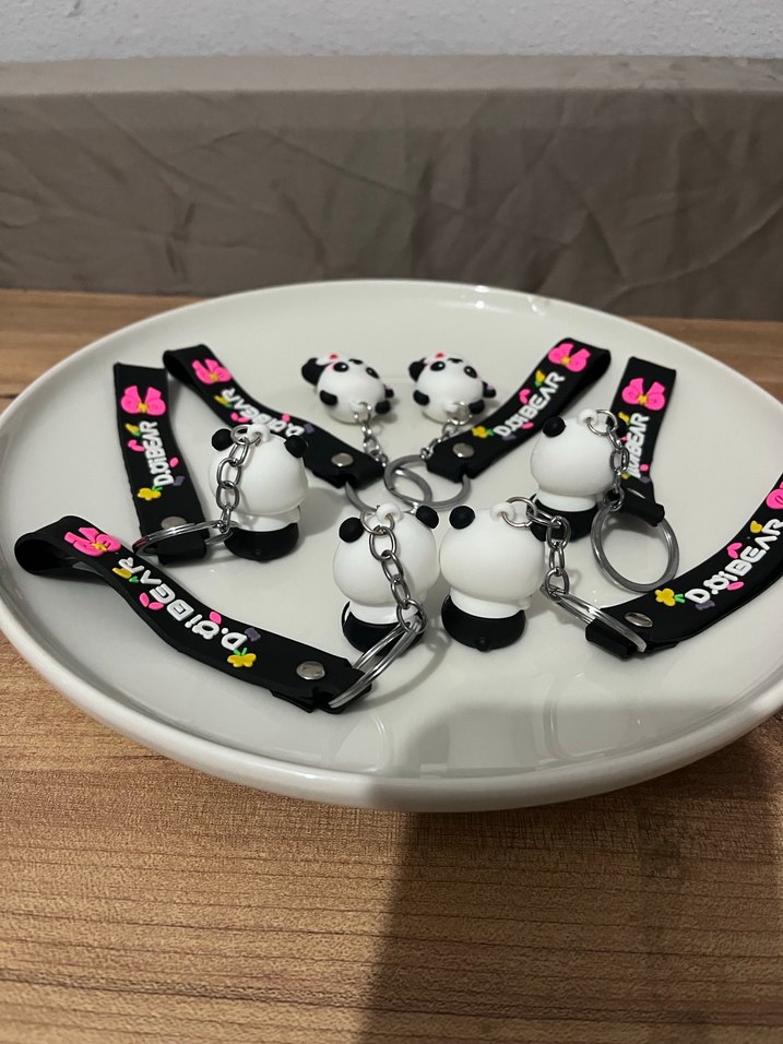 Renkli Kurdeleli Panda Anahtarlık afet fiyatı - Görsel 2