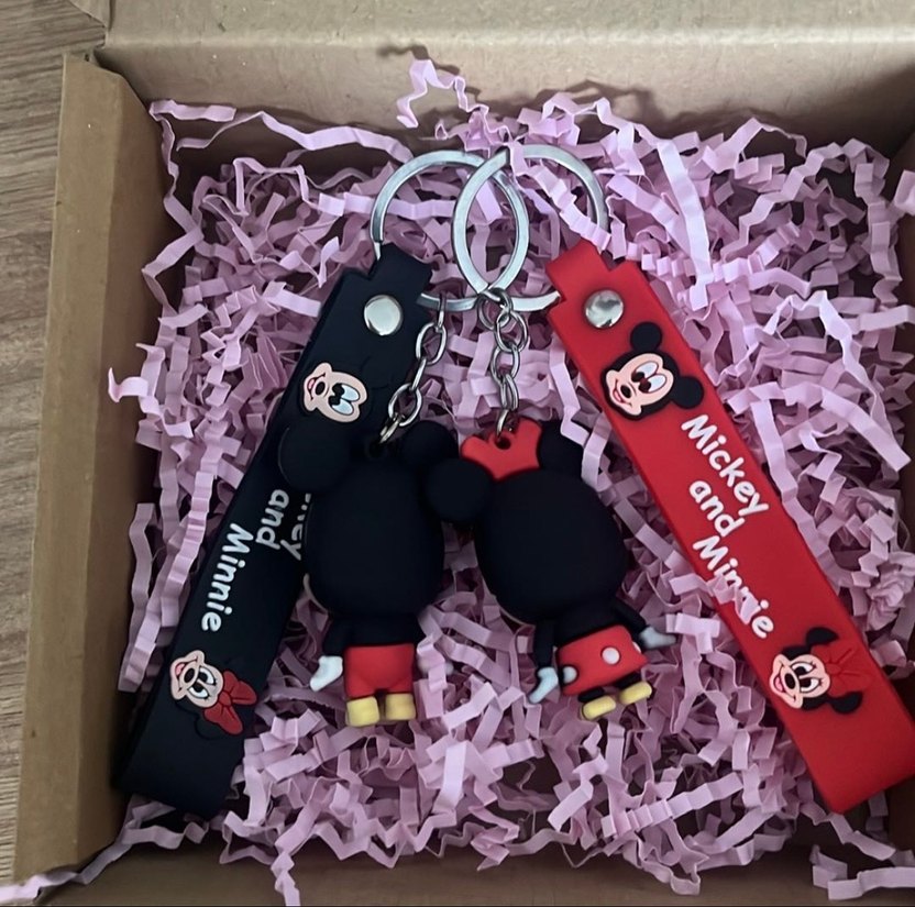 Renkli Mickey ve Minnie Anahtarlık Seti - Görsel 2