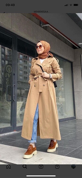 38 Beden camel Renk Trençkot