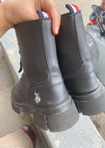 U.S Polo Assn. U.S. Polo Assn. Siyah Kadın Biker Bot