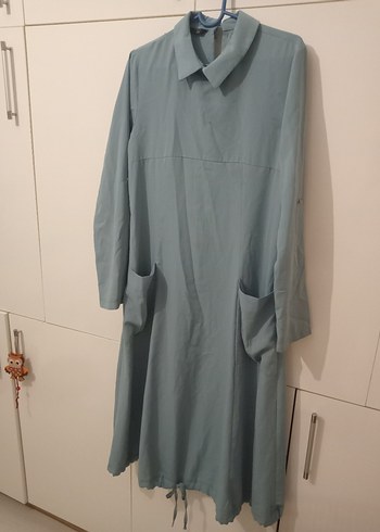 mavi Uzun Kollu uzun boy bayan Tunik
