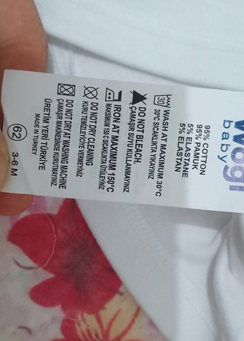 Yenidoğan Beden beyaz Renk Çiçek Desenli Beyaz Çocuk takım