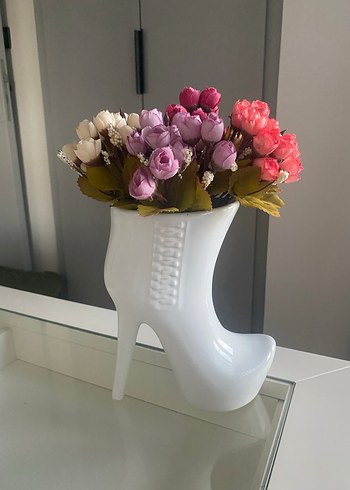  Beden beyaz Renk Yüksek Topuklu Vazo