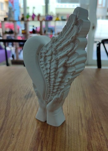 Beyaz Kanatlı Dekoratif Biblo ham obje - Görsel 2