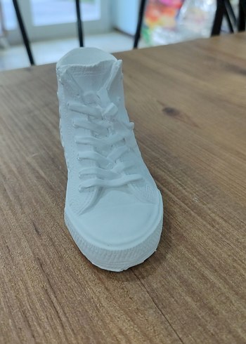 Beyaz Bağcıklı Kız Çocuk Spor Ayakkabısı ham obje - Görsel 2