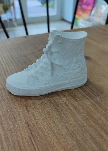 Beyaz Bağcıklı Kız Çocuk Spor Ayakkabısı ham obje - Görsel 3