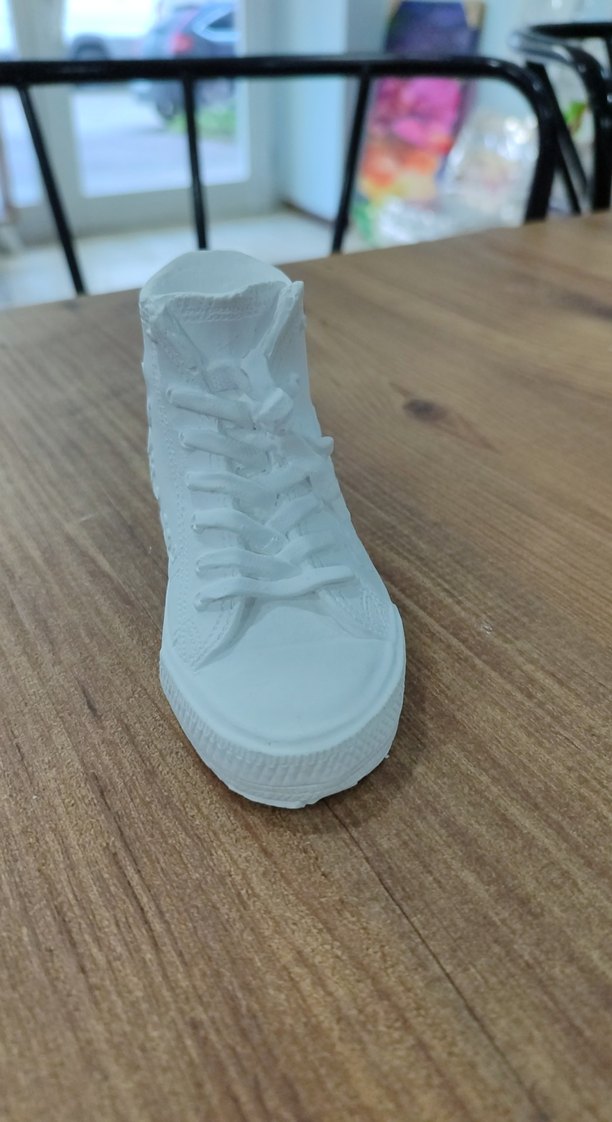 Beyaz Bağcıklı Kız Çocuk Spor Ayakkabısı ham obje - Görsel 2