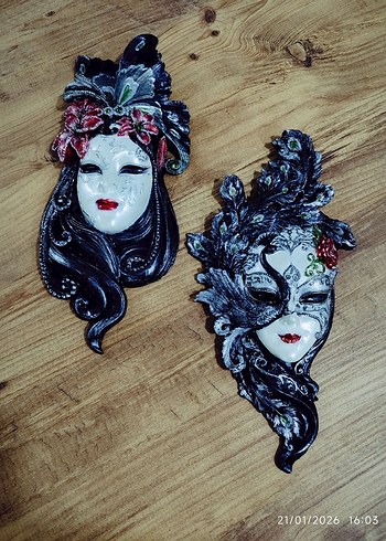 Dekoratif Kadın Maskeleri Seti - Görsel 3