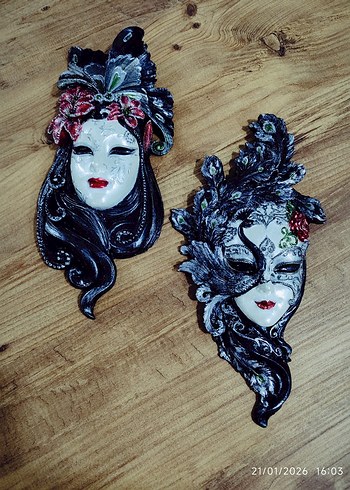 Dekoratif Kadın Maskeleri Seti - Görsel 2
