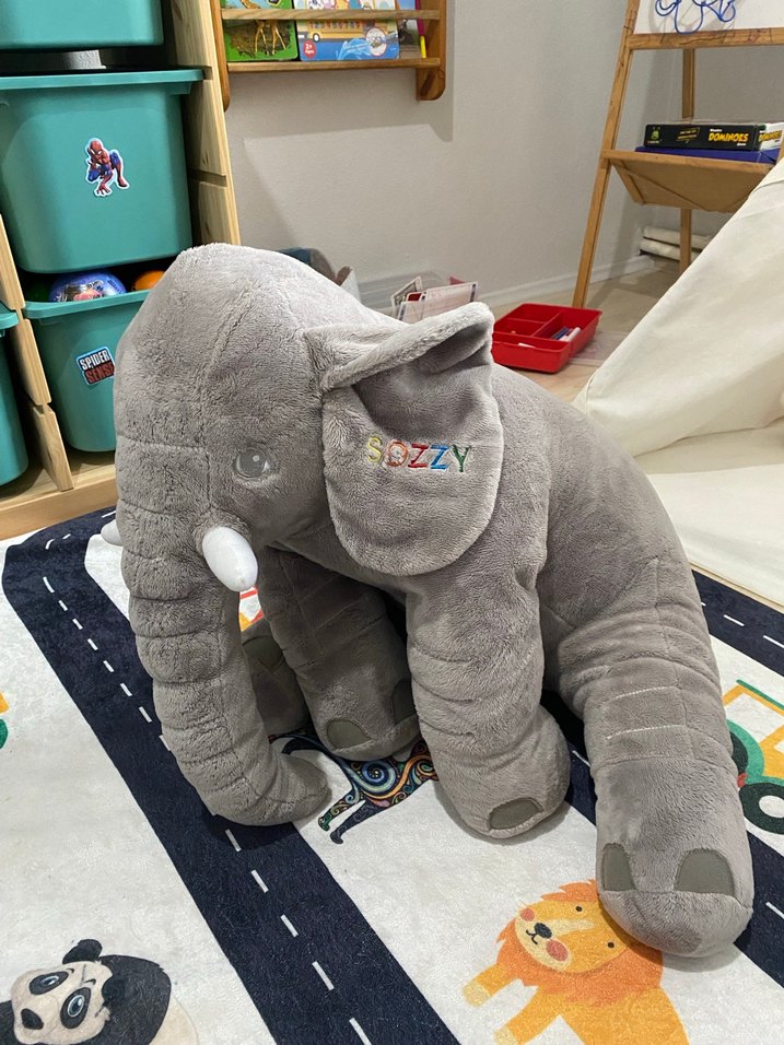 Gri Peluş Fil Oyuncak - Görsel 2