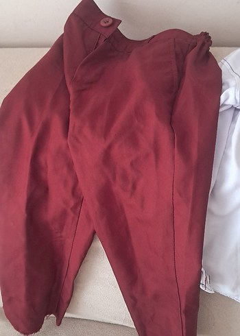 4 Yaş Beden bordo Renk Bordo Düğmeli Çocuk Yelek