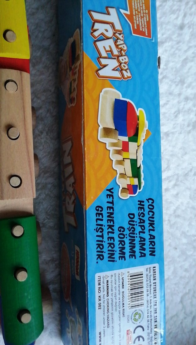 Renkli Ahşap Eğitici Tren Oyuncağı - Görsel 2