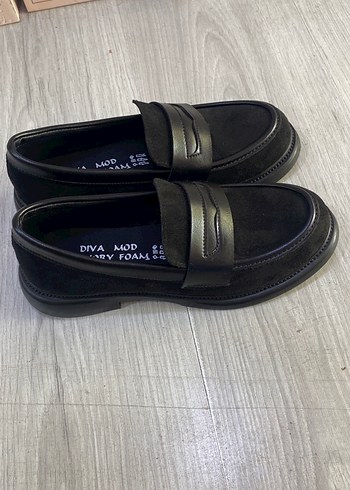 Siyah Kadın Blok Topuklu Loafer