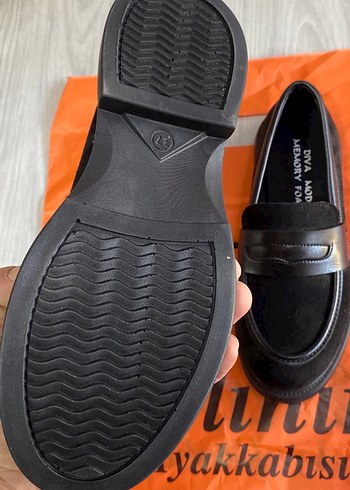 Siyah Kadın Platform Topuklu Loafer Ayakkabı - Görsel 3