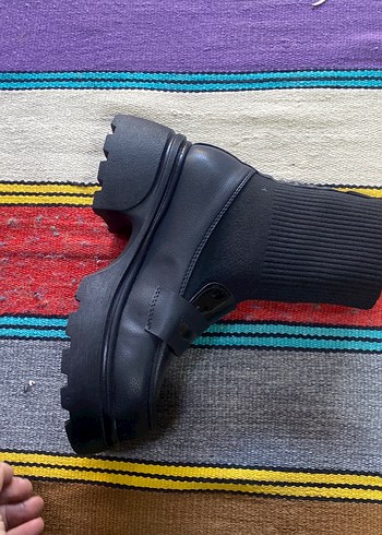 Siyah Tokalı Platform Topuklu Kadın Loafer - Görsel 4