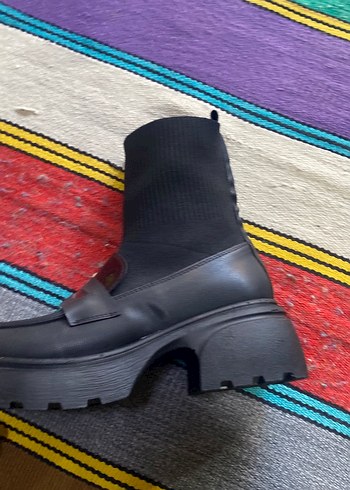 Siyah Tokalı Platform Topuklu Kadın Loafer - Görsel 2