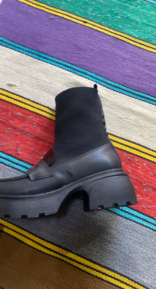 Siyah Tokalı Platform Topuklu Kadın Loafer - Görsel 2