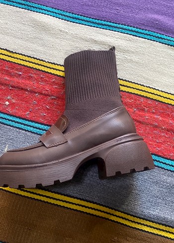 Kahverengi Tokalı Kadın Platform Loafer - Görsel 2