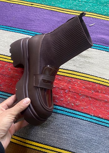 Kahverengi Tokalı Kadın Platform Loafer - Görsel 4